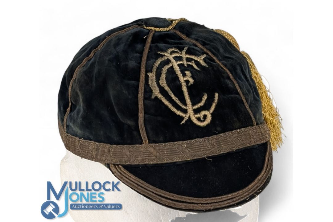 1890s? Crompton FC, Oldham Rugby Honours Cap: Carrying considerable age, good to outer but grubby - Image 1 of 2