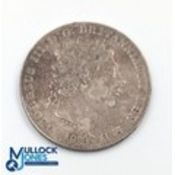 1819 Crown, LIX Edge: King George III Silver Five Shilling Coin