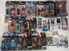 Star Wars Carded Figures, a collection of modern 9cm tall mixed series. All carded and unused (14)