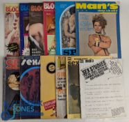 Vintage Adult Glamour Magazines Erotica c1970, with magazines of Ofling, Sexual Living, Sexscope,