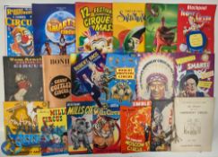 1951-2005 Circus Programmes, with examples of 1951-52 Harringay Circus, Robert Bros Circus & Zoo,