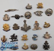 Military Sweetheart Brooches - Covering various Regiments Monmouth Regt, The Welsh Regt, Kings