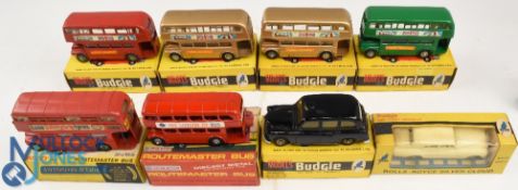 Budgie, Lonestar, Dinky Toys to include Budgie Routemaster Bus 3 variations Gold x2, Red, Green,