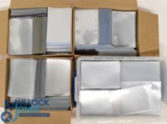 A Box of hundreds of Plastic Sleeves for Postcards, Trade Cards, Cigarette Cards, in good clean