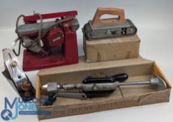 Vintage Woodworking Tools, to include power tools of Arcoy miniature bench plane (untested) a