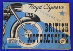 Automotive - Floyd Clymer's Catalogue of British Motor Cycles - Booklet Dated 1951 - An extensive