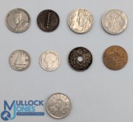 Selection of Coins. To include French 10 centimes 1931, Canadian 10 cents 1886, Sweden Gustaf VI