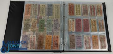 Vintage Bus Rail Tickets: a folder of assorted areas to include punched types from London
