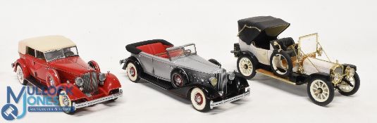 Franklin Mint 1:24 Scale Cars, to include 3 Packard Cars - 1912 Packard Victoria, 1934 Sedan and