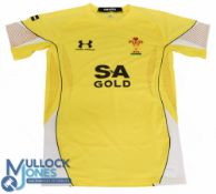 2008-9 Yellow Wales no.3 Match Prepared Rugby Jersey: Unnamed loose-head prop's short sleeved issue.