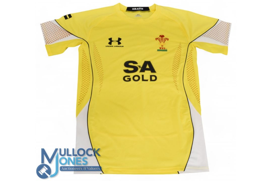 2008-9 Yellow Wales no.3 Match Prepared Rugby Jersey: Unnamed loose-head prop's short sleeved issue. - Image 1 of 2