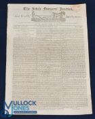 1815 Battle of Waterloo - The Irish Farmers Journal 1 July 1815 - contains English and French