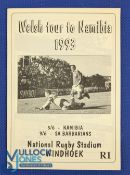 Scarce 1993 Namibia v Wales Rugby Programme: One of the hardest internationals to find in the last
