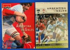 2006 Wales in Argentina Rugby Programmes (2): The issue for the 2nd Test at Buenos Aires and the