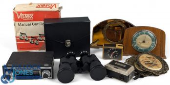 Selection of vintage collectables, to include Motorola car radio, Votex car radio, Miranda 10 x 50