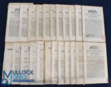 London Gazette 1816-23 - large quantity, 100+ of disbound issues - all with Army & Naval notices