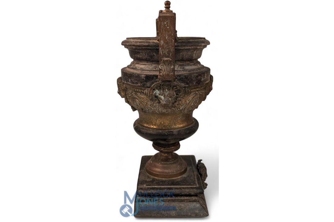 Grand Tour 19th century French Urn. Twin handled with Lion head design having female and male - Image 2 of 4