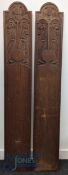 Pair of Art Nouveau Carved Panels, in hard wood well carved - size #22cm x 138cm