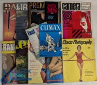 Vintage Adult Glamour Magazines Erotica 1960-1970, with magazines of Climax, Randy, Charm