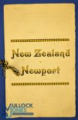 1924 Newport v New Zealand Rugby Programme: Attractive, well-known but hard to collect issue with