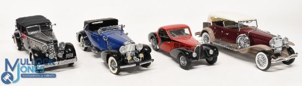 Franklin Mint 1:24 Scale Cars, to include 1930 Duesenberg J Derham Tourster, 1933 J Victoria, 1933 J