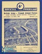 1956 British Army v French Armed Forces Rugby Programme: French XV now expanded to include other
