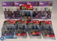 WWE Wrestling Stampers and Fortnite Series 3 Stampers, a collection of carded 9 packets, one