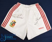 1997 British & I Lions, White Unused Official Shorts Signed by Austin Healey & Nigel Redman: