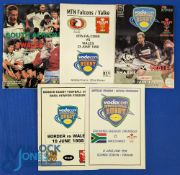 1998 Wales in S Africa Rugby Programmes (5): Fine clean issues v S Africa, Emerging 'Boks, Border,