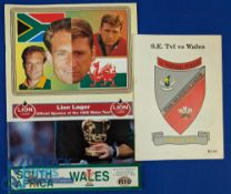 1995 Wales in S Africa Rugby Programmes (2): Large post-RWC 1995 issue with Wales losing to the