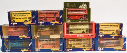 Corgi Toys to consist of 574 Bus, 638 Bus, C528 Hamleys Bus, C599/4 AEC Bus, C675/16 Metrobus, The
