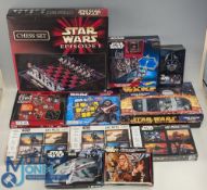 Star Wars Chess Sets, Games and Jigsaws, a good Episode One chess set - all complete, a Saga edition