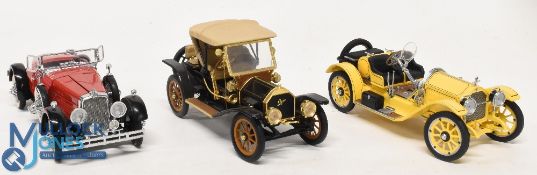 Franklin Mint 1:24 Scale Cars, to include 1910 Cadillac Model 30, 1915 Stutz Bearcat, 1928 Stutz