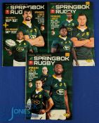 2022 Wales in S Africa Rugby Programmes (3): Very well-presented trio for three consecutive weekends