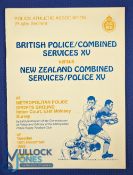 1992 British Police v NZ Combined Services Rugby Programme: In this large glossy, from the Met