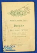 1930 Rugby Dinner Menu, Scotland v Ireland, autographed: JB Nelson's own copy, signed by him and