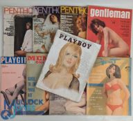 Vintage Adult Glamour Magazines Erotica c1960, with magazines of Penthouse, Playboy, Playgirl, Men
