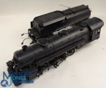 G' Gauge Garden Gauge Aristo Craft? American Locomotive in black 2-8-8 with tender - in need of some
