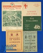 1947-8 Mainly Southern English Sides v Australia Rugby Programmes (4): v Cornwall & Devon (grubby