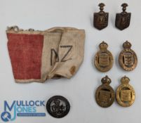WW1 Military Armband and Badges To include Possibly WW2 POW Armband to New Zealand prisoner, 4