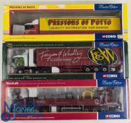 3x Corgi Commercial Transport Wagons 1:50 Scale, boxed models, to include Marshalls, Fangan &