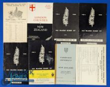 1963-4 English Sides v New Zealand Rugby Programmes (8): v both Oxford & Cambridge Univs,