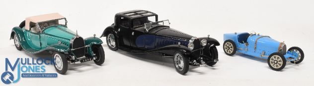 Franklin Mint 1:24 Scale Cars, to include 3 Bugatti Cars - 1924 Bugatti Type 35, 1929 Royal Type