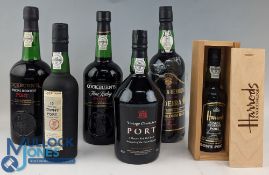 Port Collection, 6 sealed bottles, to include Tawny port 37.5ml 20%, Cockburn's fine ruby and