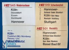 Vintage German Tramcar Bus Signs, for Koln Hanover, Stuttgart x4 c1970 plastic signs - size #21cm