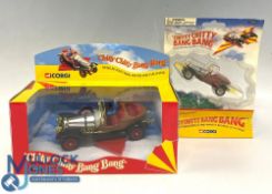 Corgi Toys Chitty Chitty Bang Bang Hornby Hobbies CC03502 together with smaller example TY87801 both