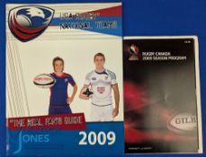 2009 Wales in N America Rugby Programmes (2): A5 edition from the Canada clash and a bigger format