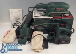 3x Bosch Power Tools, to include Bosch PHO 1 electric planer, PHO100 electric planer, PBS 7 A sander