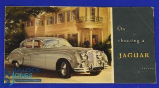 Automobile - On Choosing a Jaguar 1956 - fold out Brochure with 4 large beautiful illustrations of