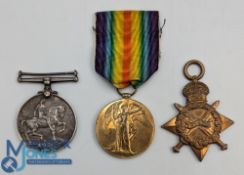 WW1 Military Medals 1914/15 Star to 16869 C S Mjr J E Dunn Scottish Rifles, British War Medal